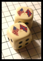 Dice : Dice - 6D - Yak Yak Civil War Flags - Private Sale Mar 2012